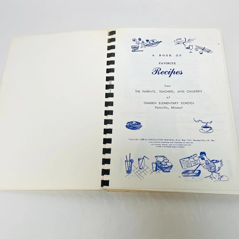 The Graden‎ PTA Something For Everybody Cookbook 1973 70s Parkville Missouri MO